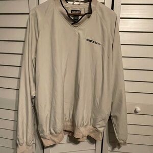 Vintage BELLSOUTH Lands' End White Pullover with Navy Trim